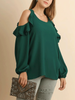 Curvy Home for the Holidays Cold Shoulder Top