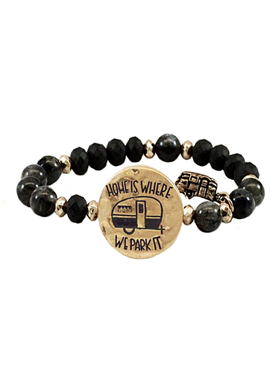 Home is Where We Park It Stretch Bracelet