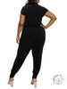 Curvy Modern Overwrap Jumpsuit