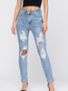 Kenzie Distressed High Waisted Skinny Jean By Judy Blue Denim