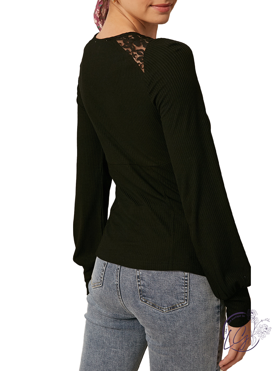 Spring Sunsets Square Neck Puff Long Sleeves