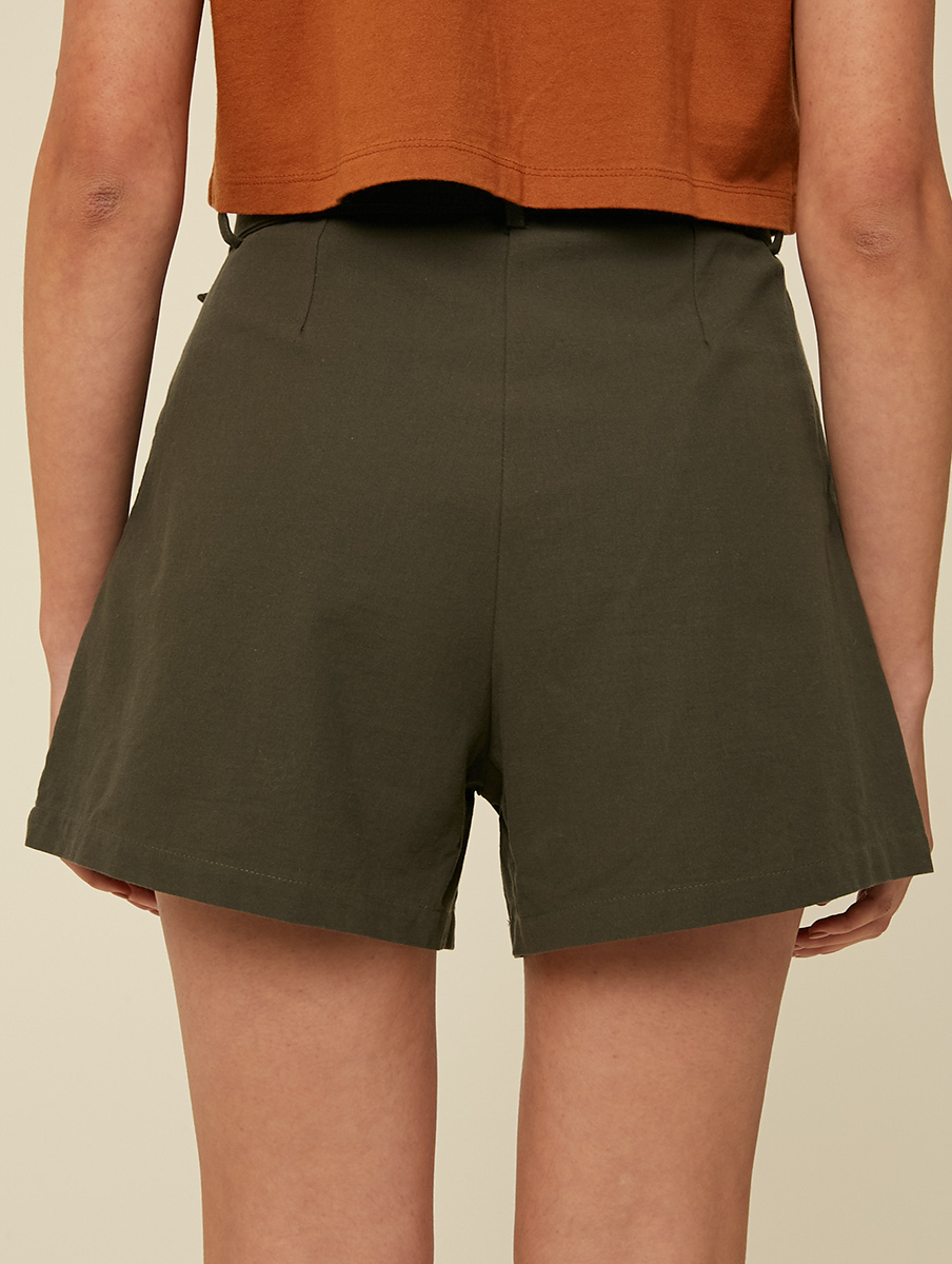 I'm Ready Belted Twill Shorts