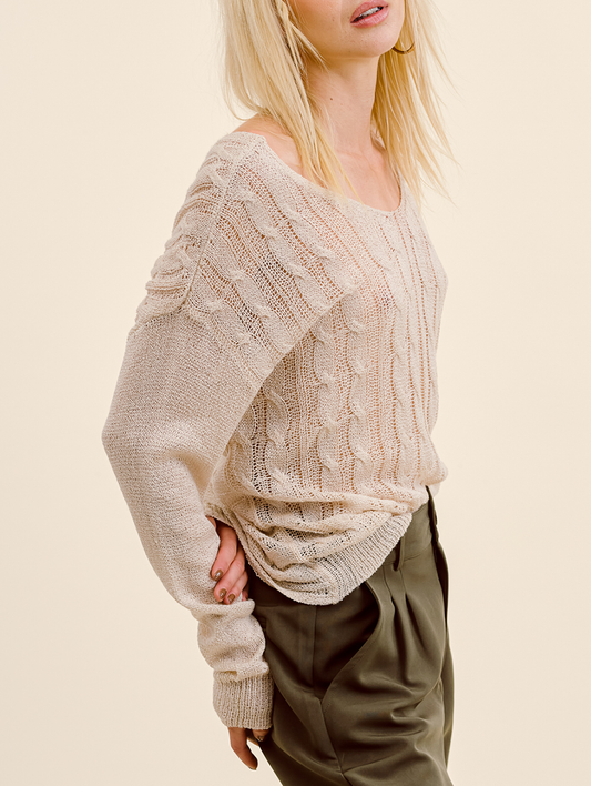 Looking Back Wrap Knit Sweater