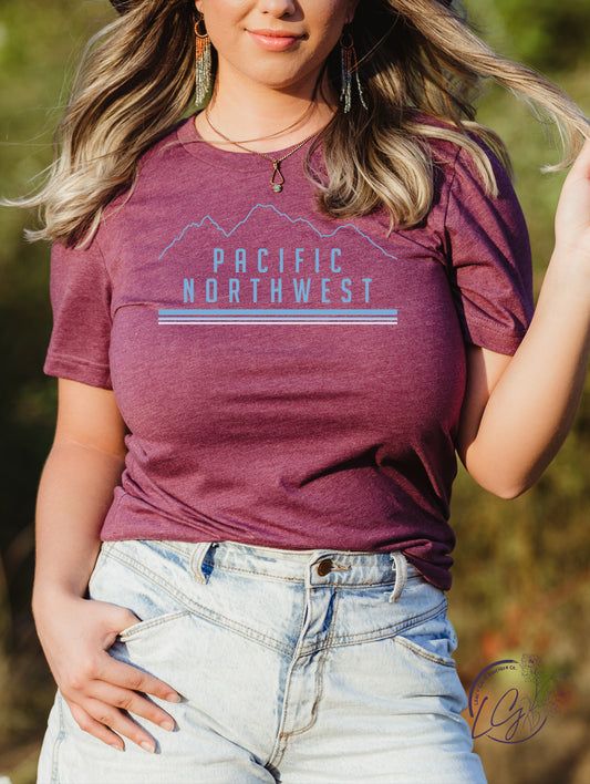 The Great Pacific Northwest Tee in Maroon