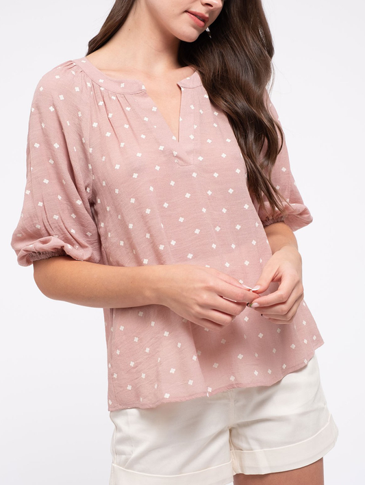 Curvy Marcos Bubble Sleeve Blouse