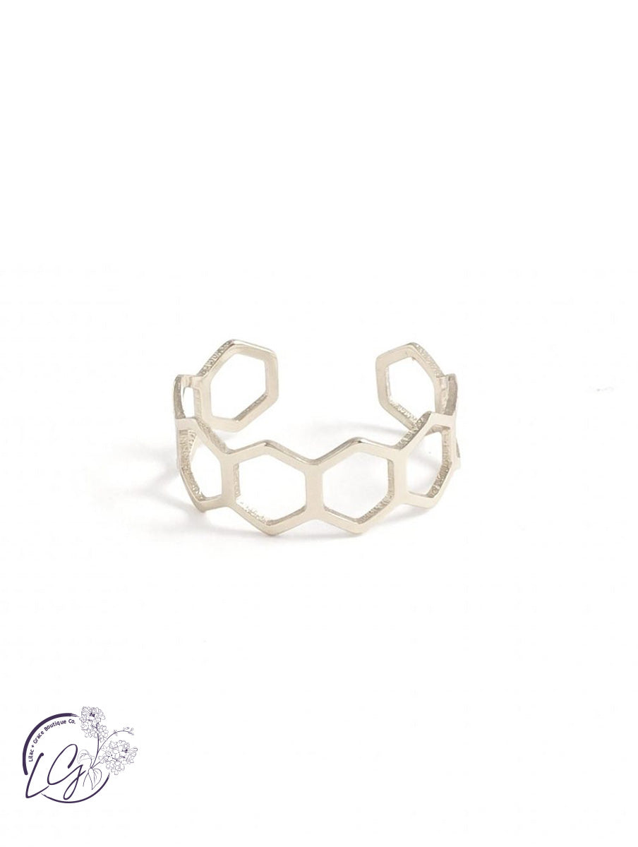 Multi Hexagon Adjustable Ring