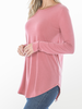 Curvy Must Have Scoop Neck Long Sleeve