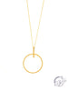 Long Etched Circle Necklace