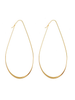 Lightweight Large Slender Oval Earrings