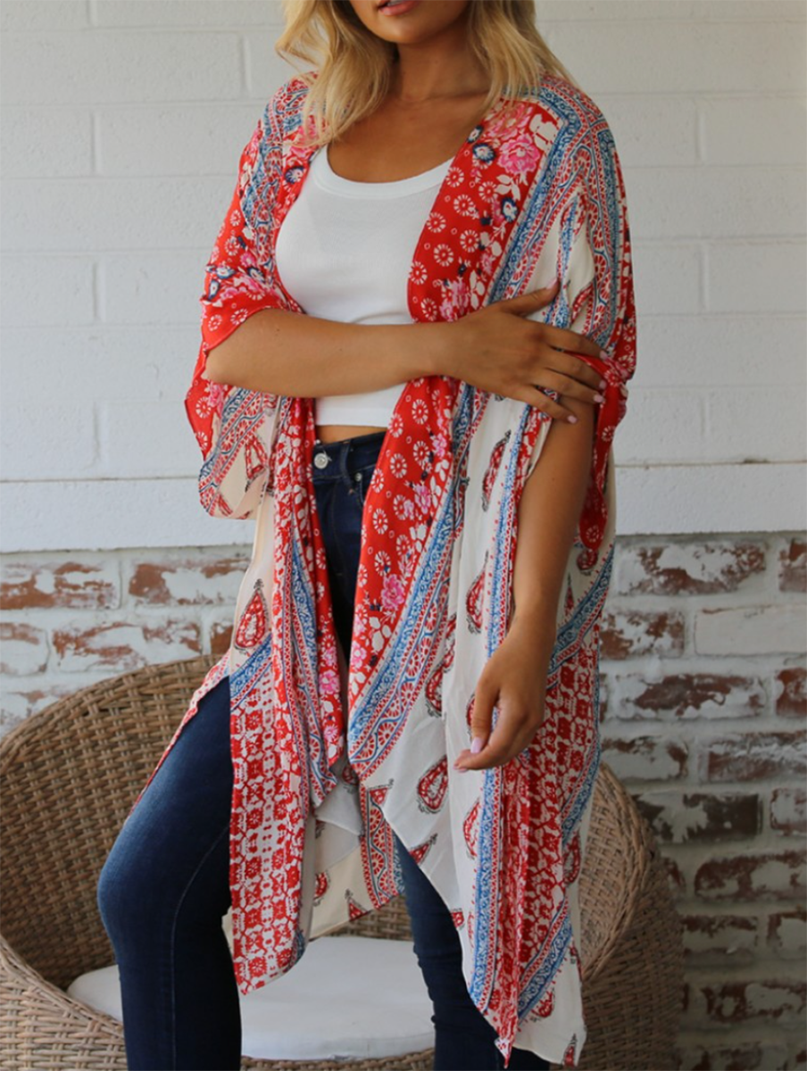 Pretty in Paisley Long Kimono