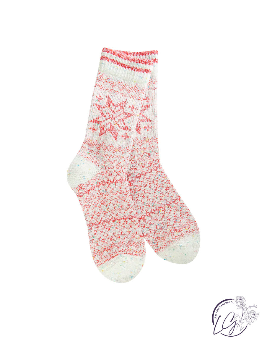 Snowflake Crew Socks