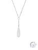 Pave Teardrop Y Necklace