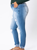 Curvy Sierra High Rise Distressed Ankle Skinny Jean By KanCan