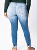 Curvy Sierra High Rise Distressed Ankle Skinny Jean By KanCan