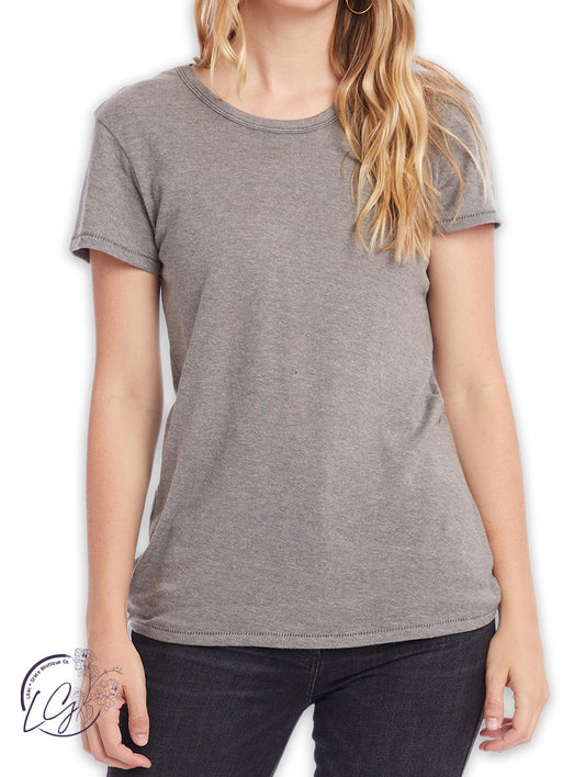 Curvy Signature Basic Tee in Vintage Coal