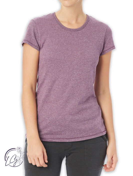 Curvy Signature Basic Tee in Vintage Iris