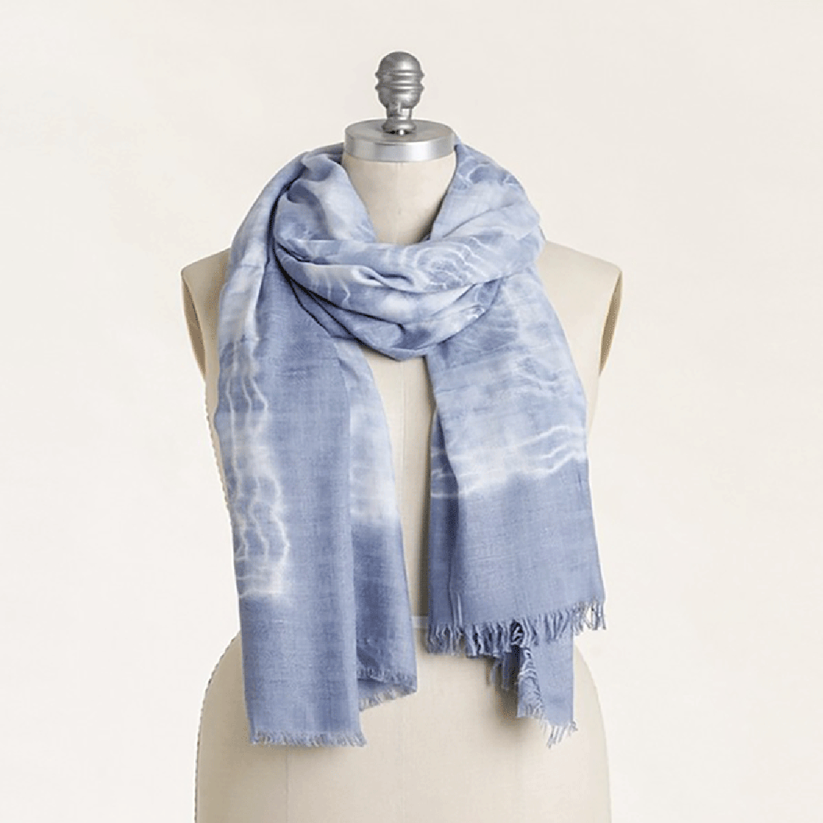 Tie Dye Frayed Edge Scarf