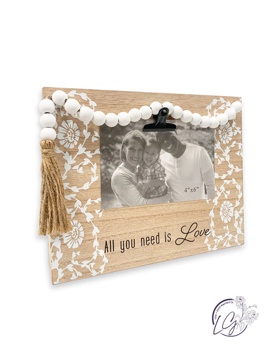 WOOD TABLETOP PHOTO CLIP FRAME