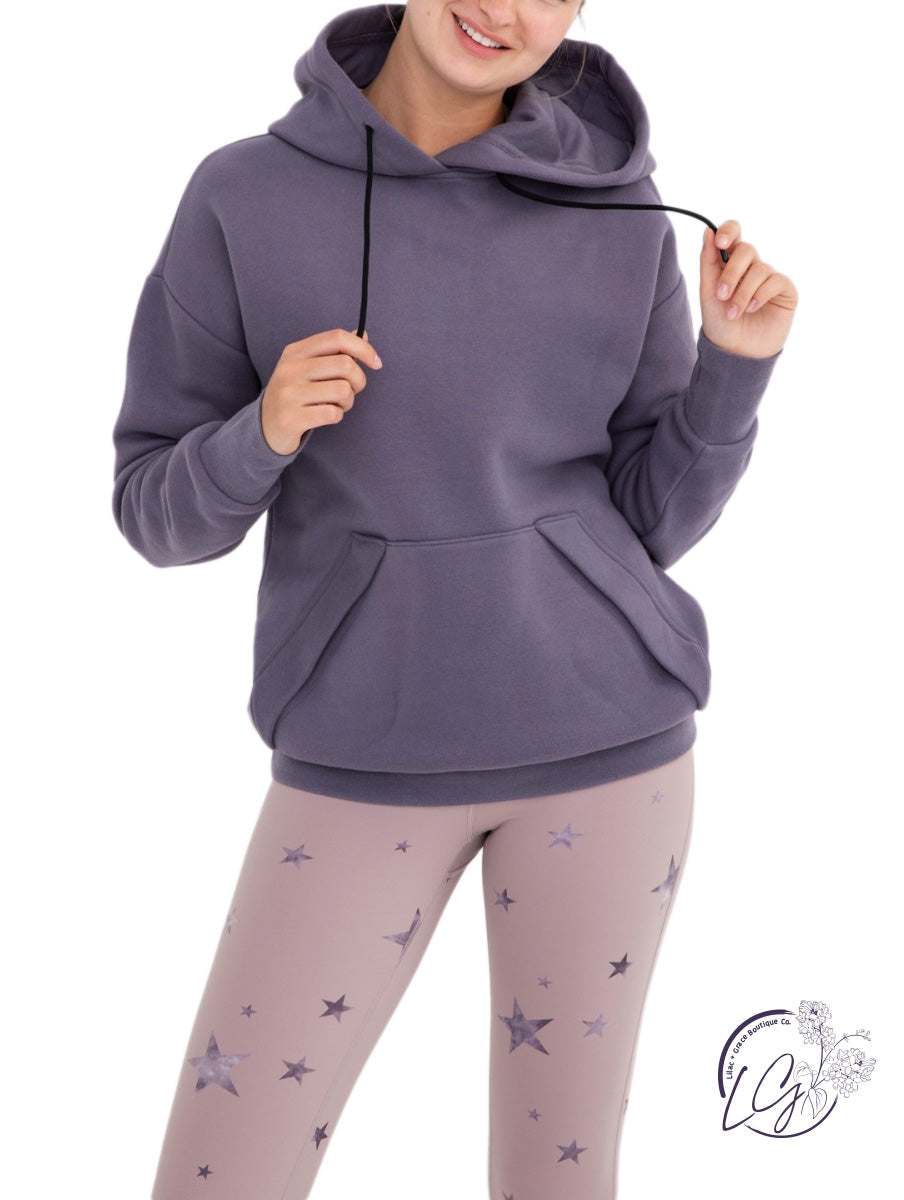 Curvy Fleece Lined Hoodie w/ Thumbholes