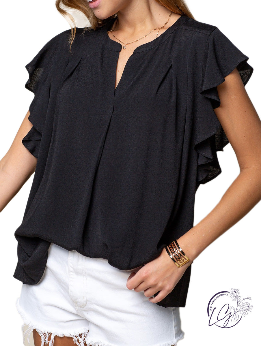 Delicate Ruffle Whisper Blouse