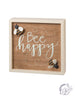 Inset Box Sign - Bee Happy