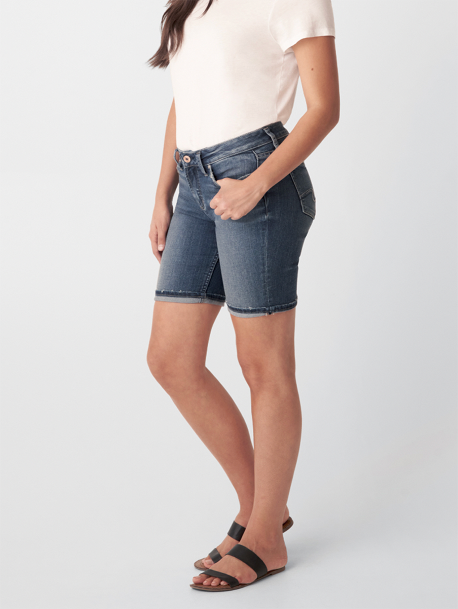 Suki Mid-Rise Bermuda Short by Silver Jeans