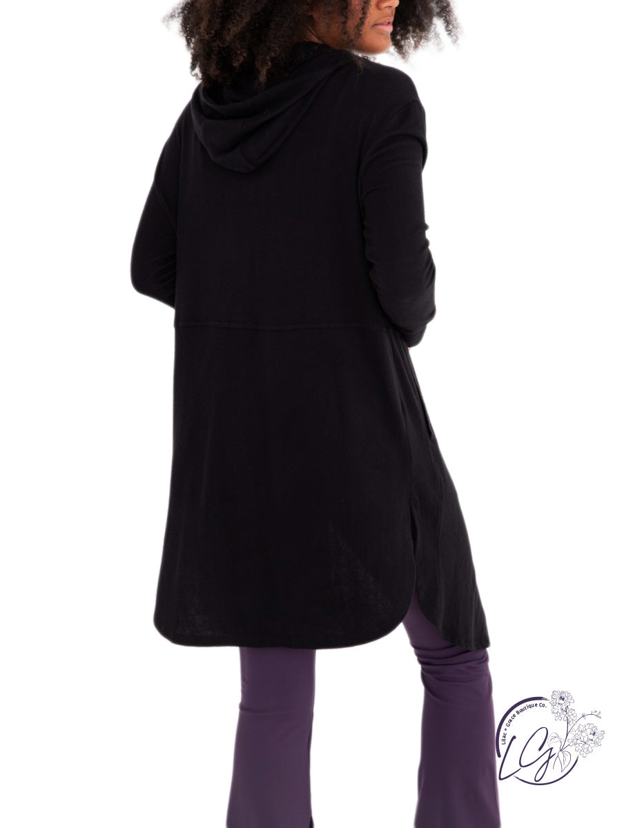 Hooded Cardigan with Pockets