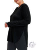 Curvy Full Potential Mesh Long Sleeve with Side Slits