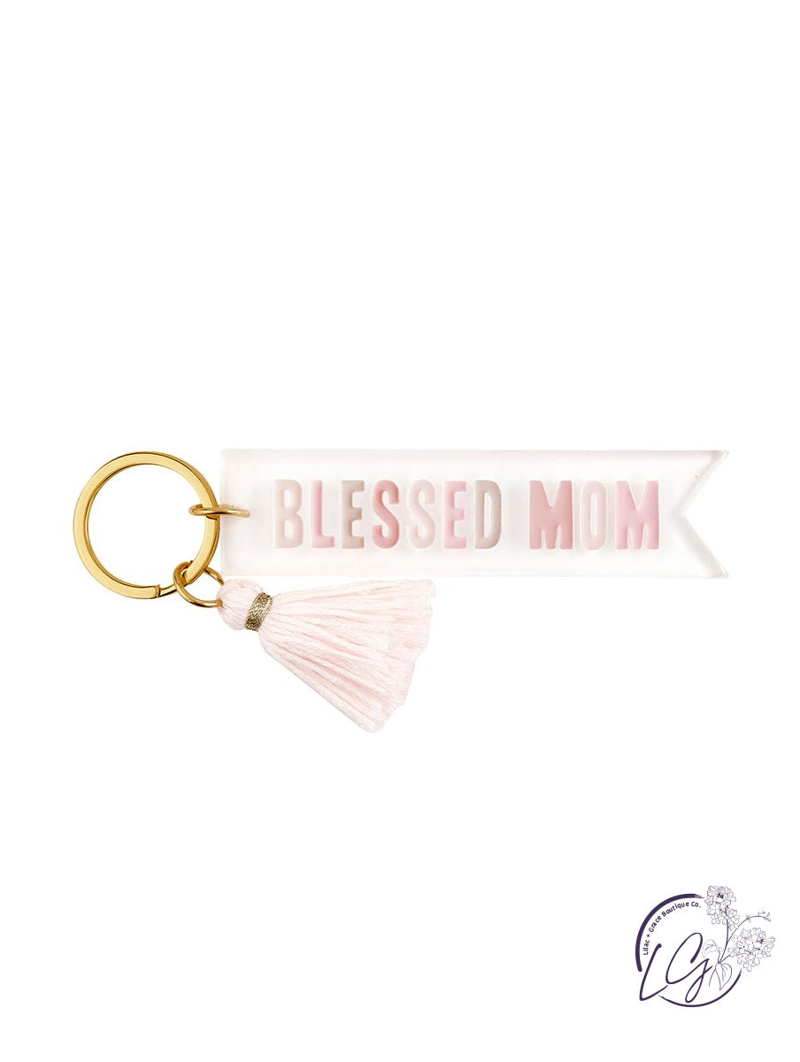 Acrylic Key Tag - Girl Mom