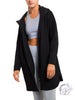 Hooded Longline Zip-Up Jacket