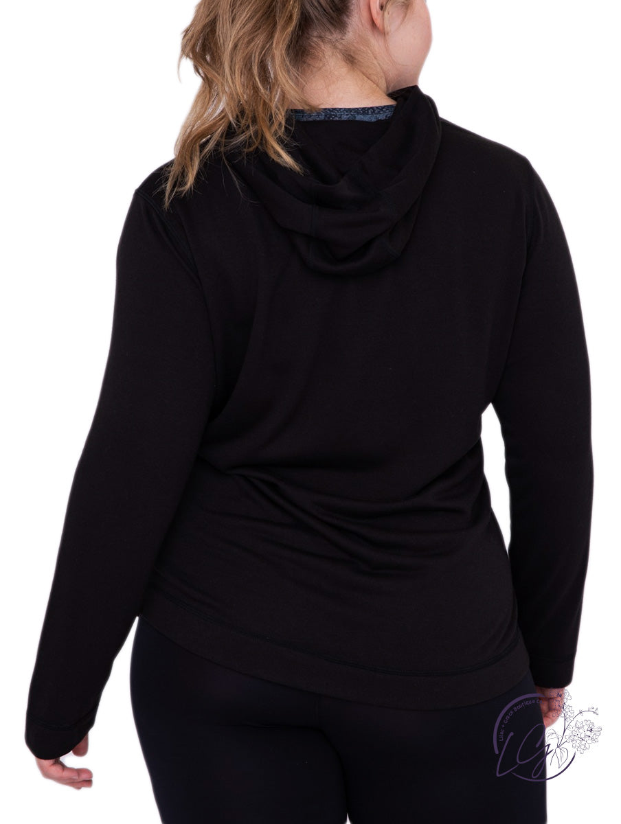 Curvy Slim-Fit Hooded Pullover