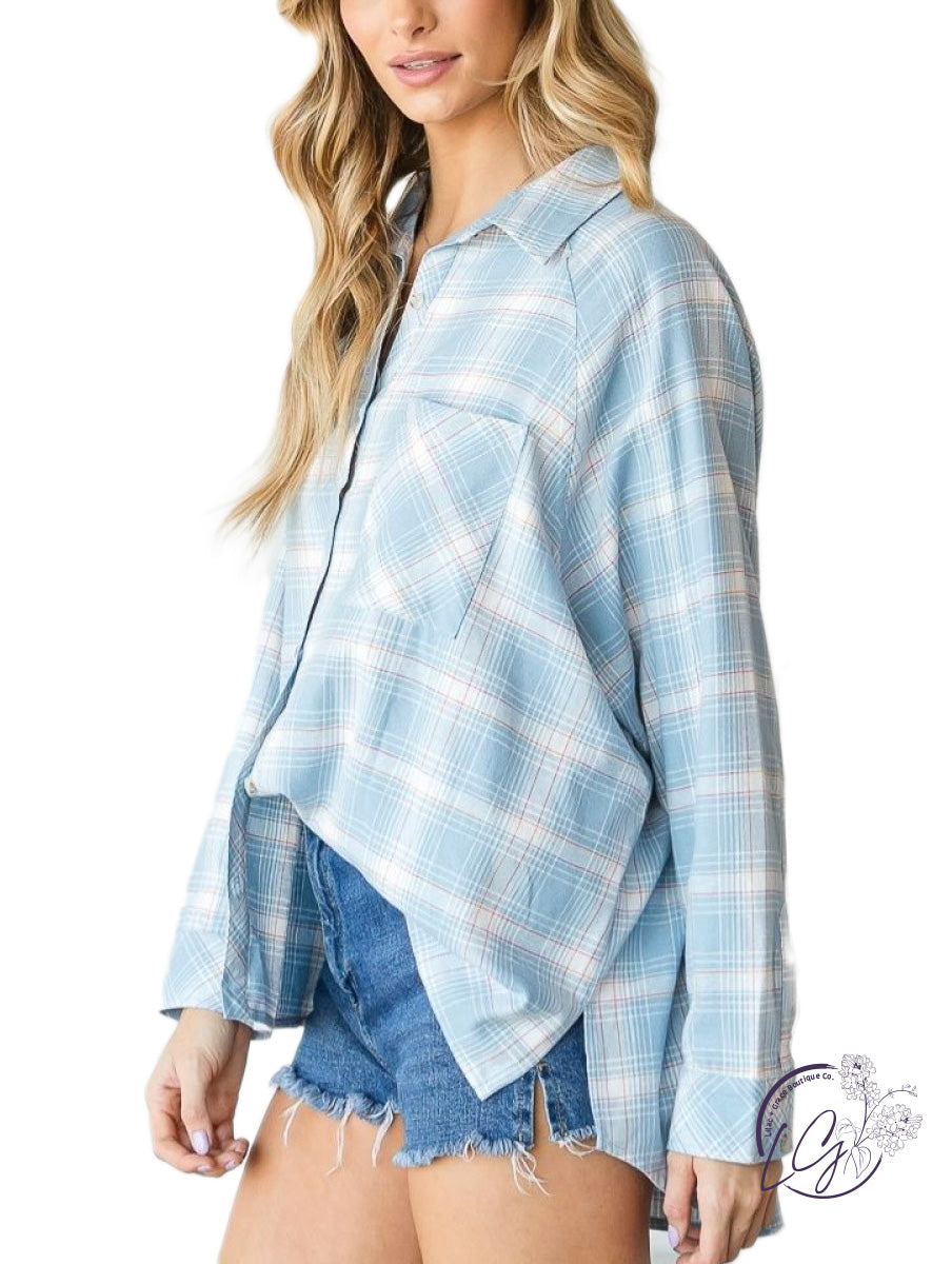 Curvy Enough Talk Oversized Flannel