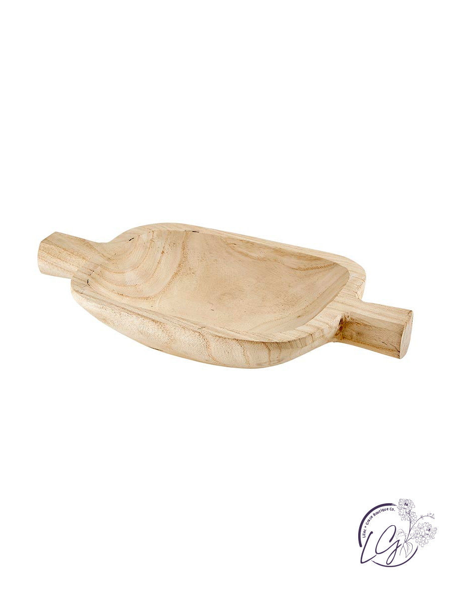 Paulownia Double Handle Bowl