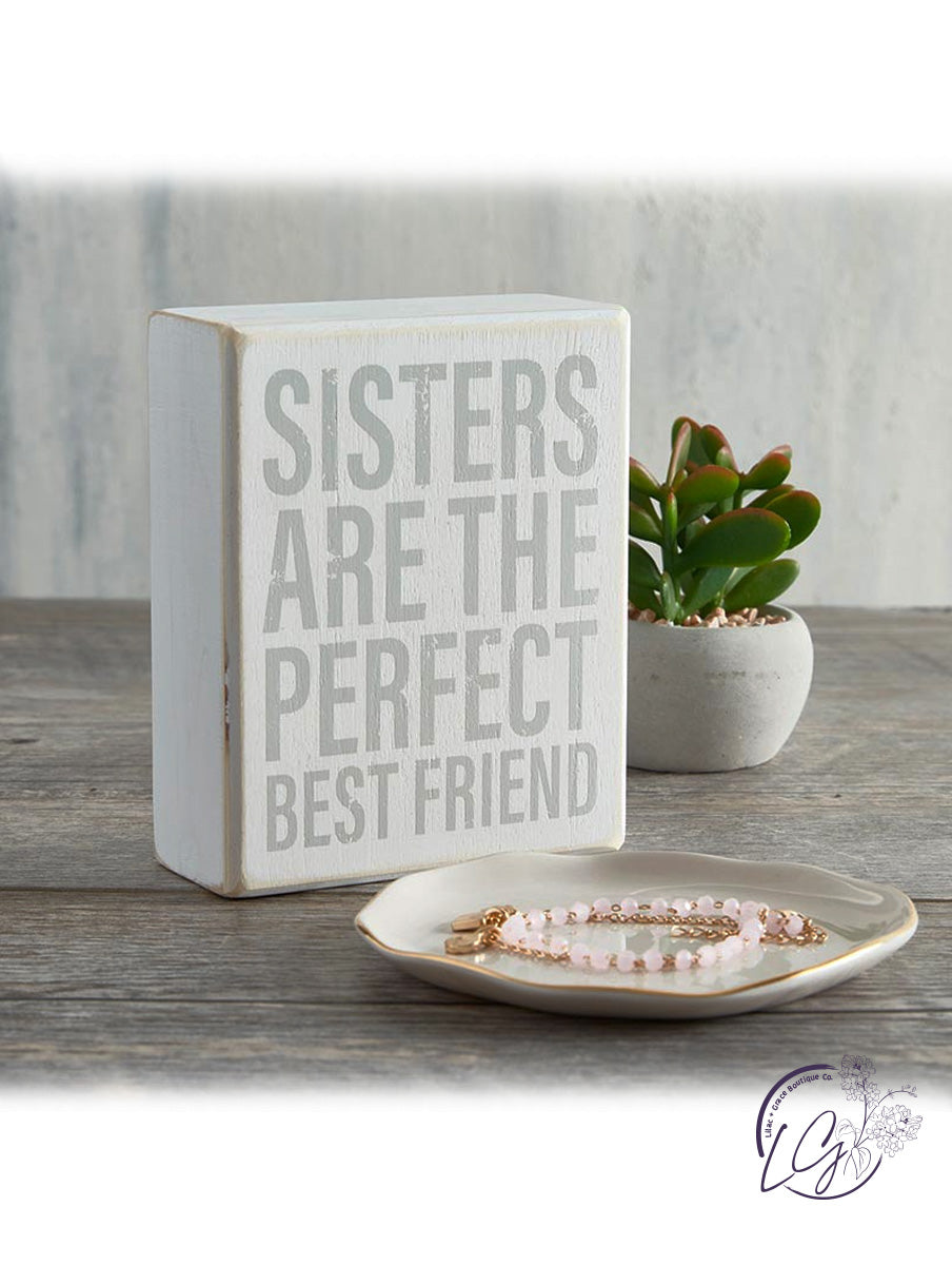 Sisters Box Sign Decor