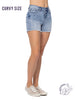 Curvy Taryn Mid-Rise Cutoff Shorts by Judy Blue