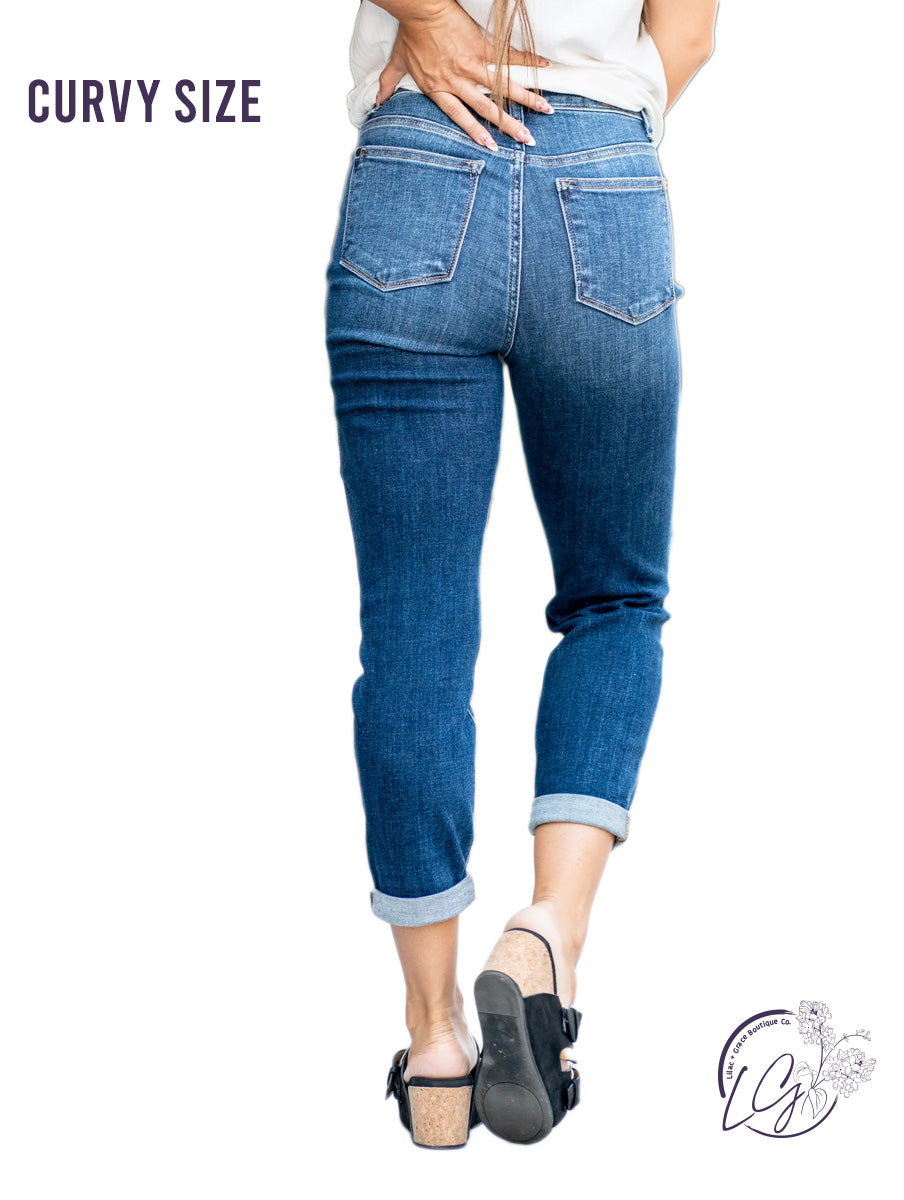 Curvy Laurie High-Rise Cropped Slim by Judy Blue