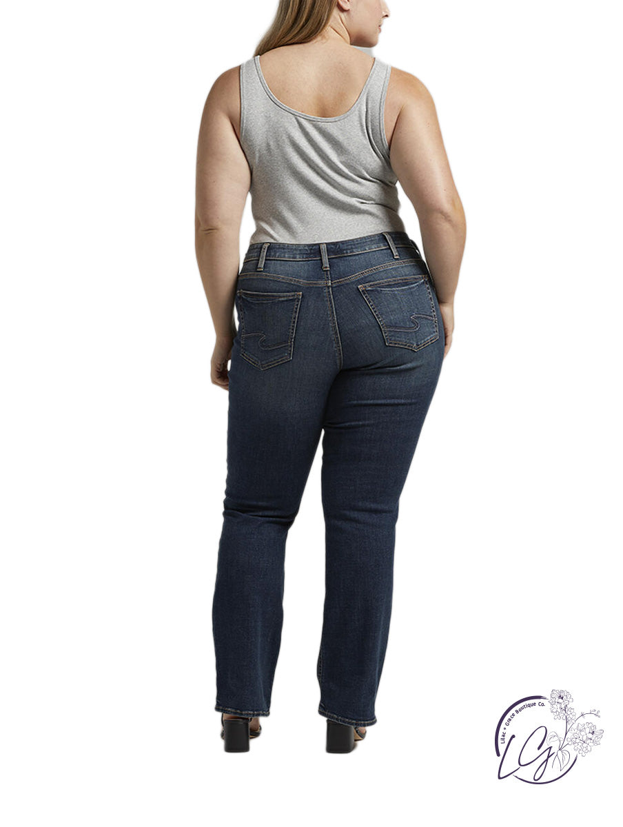 Curvy Suki Mid Rise Slim Bootcut By Silver Jeans