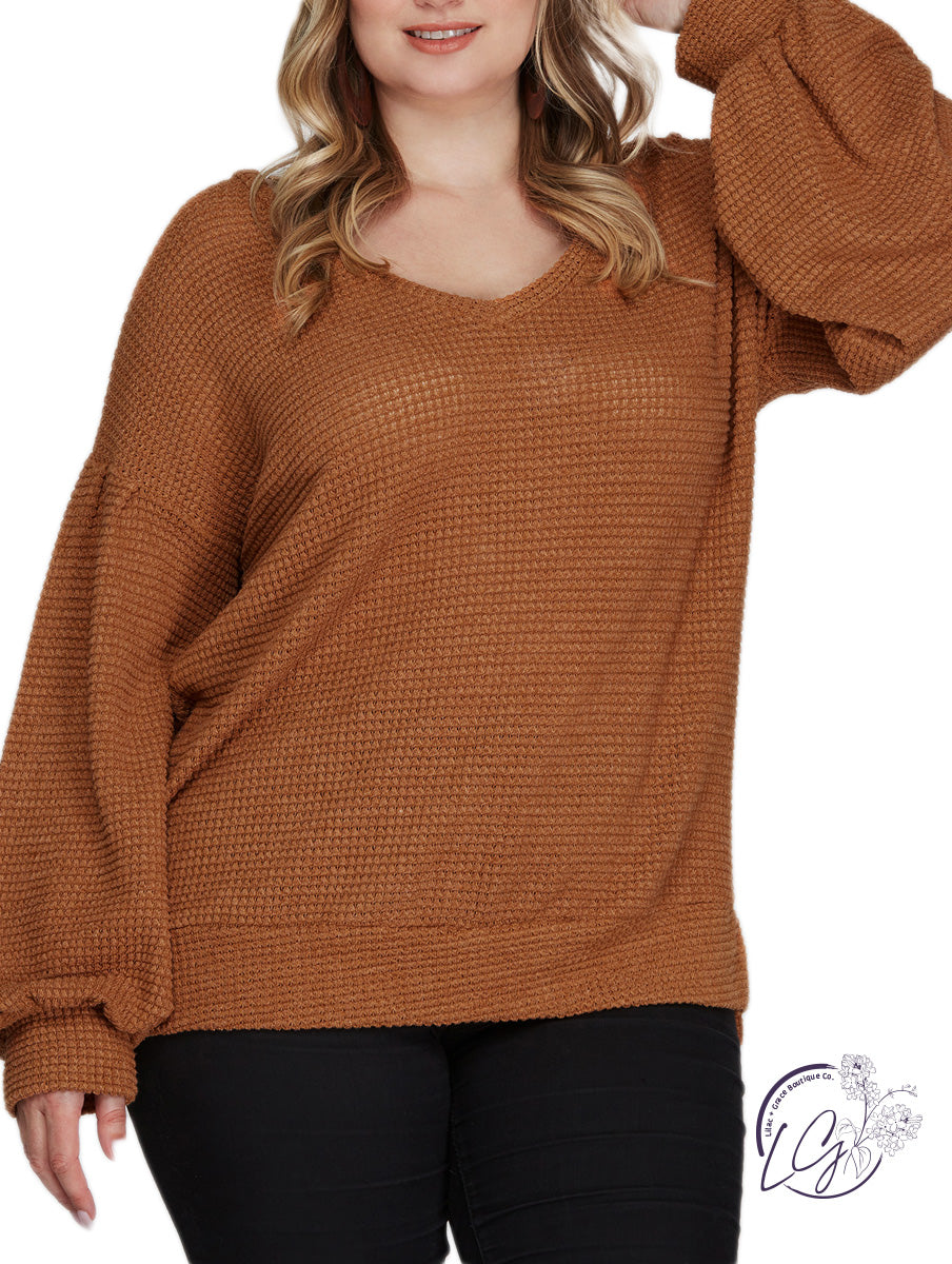 Curvy My Time Knit Long Sleeve