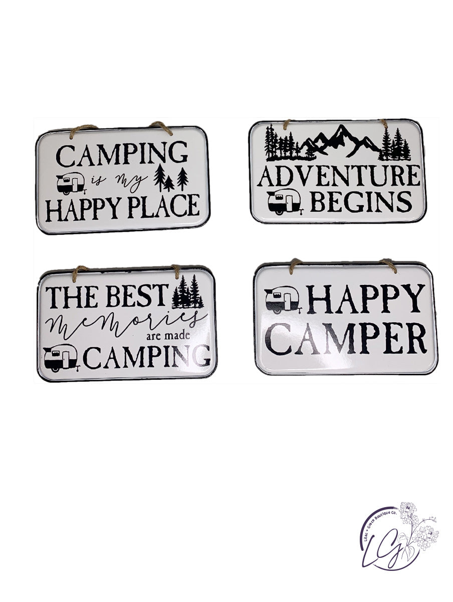 METAL CAMPER WALL SIGN