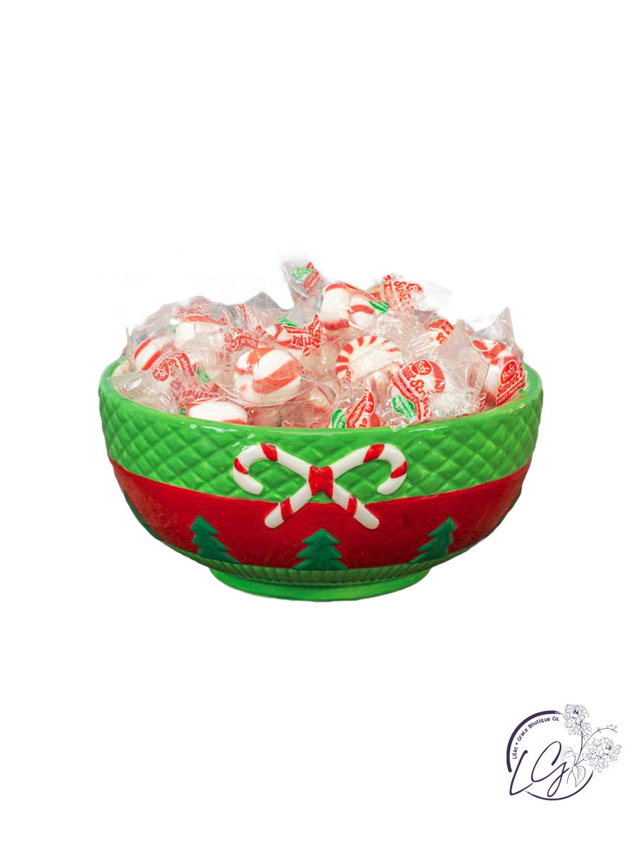 Candy Cane Sweater Bowl