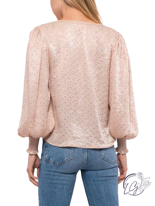 (Sale) Blank Page Speckled Blouse