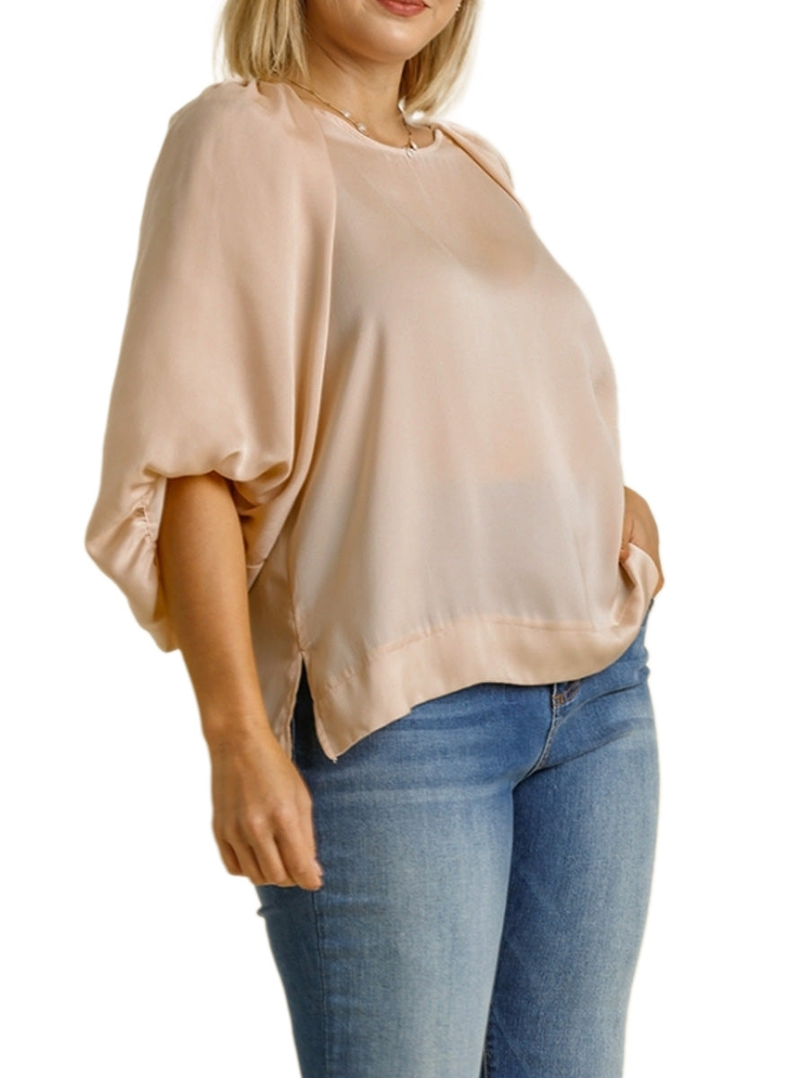 Curvy Dream Easy Balloon Sleeve Top