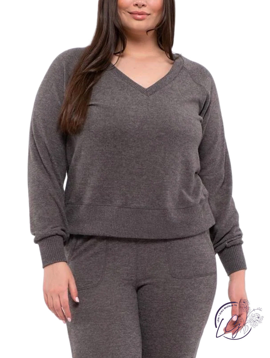 Curvy Keep Me Warm Lounge Long Sleeve