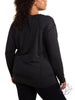 Curvy Paneled Long Sleeve Top