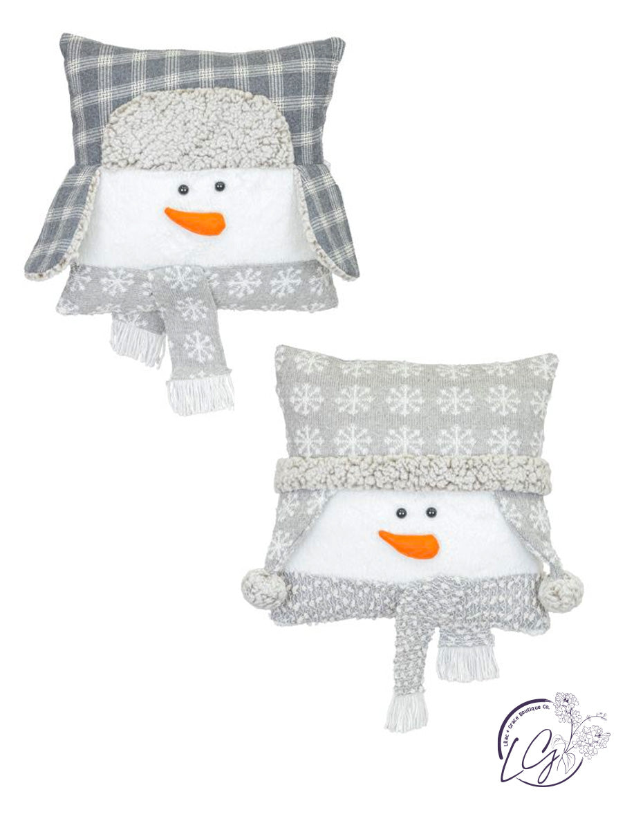 Snow Cloud Snowman Pillow