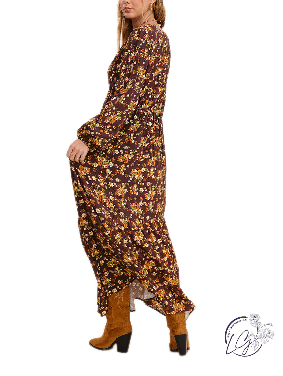 Finally Fall Baby Doll Maxi dress