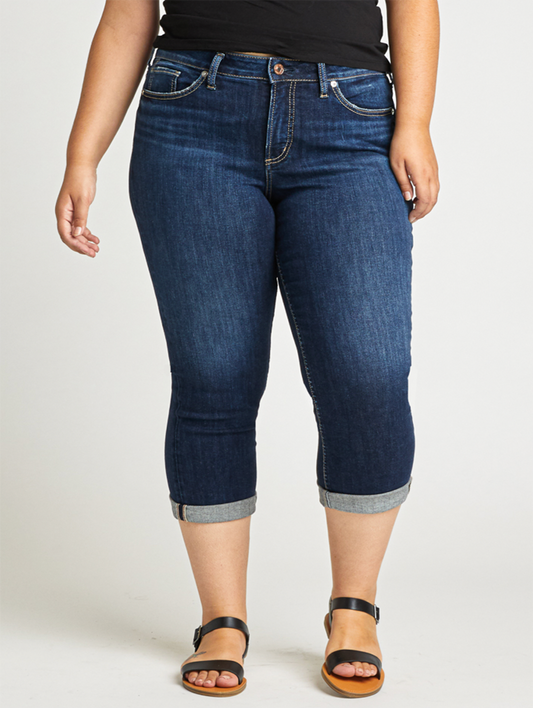 Curvy Avery High-Rise Capri by Silver Jeans