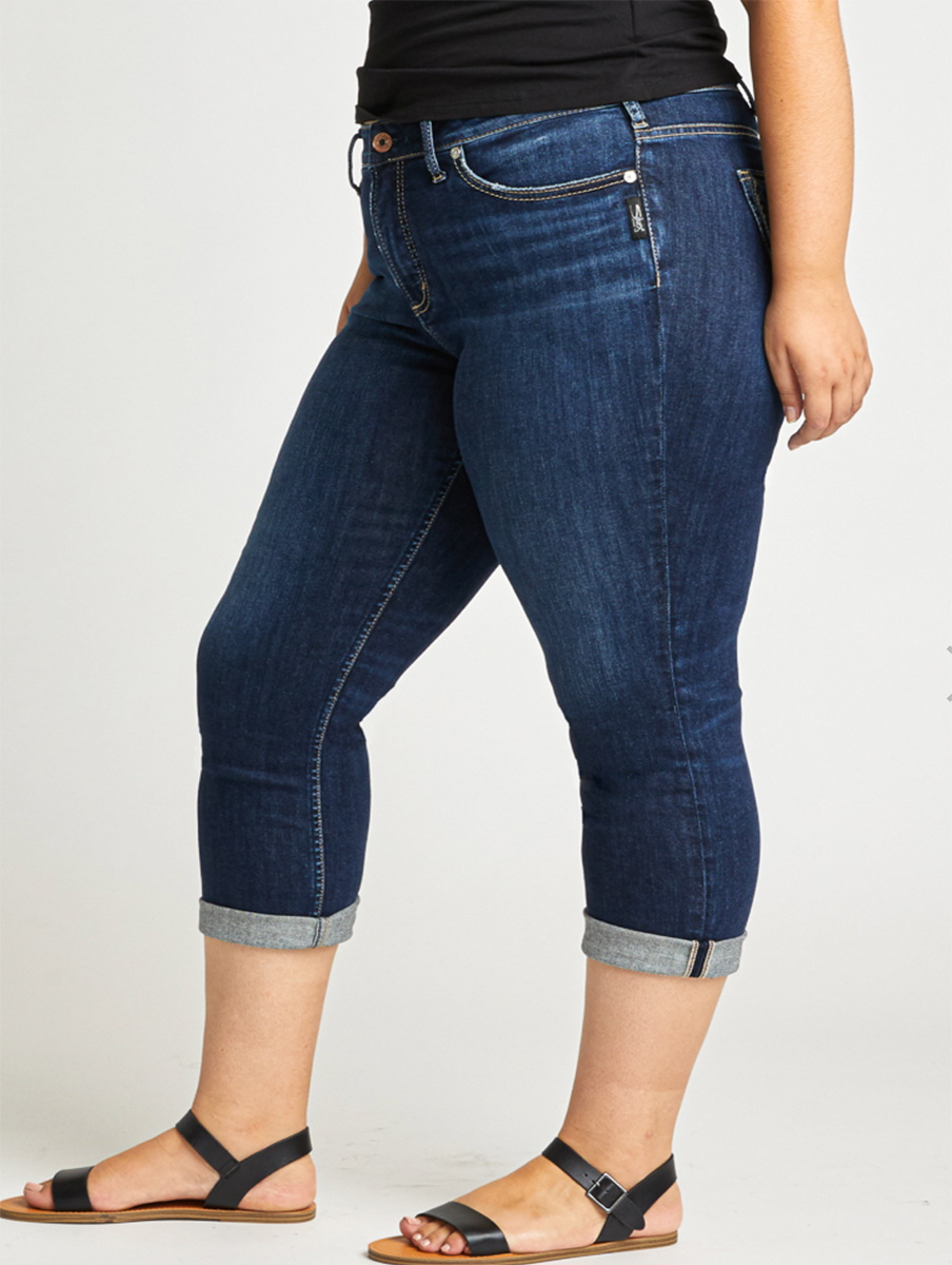 Curvy Avery High-Rise Capri by Silver Jeans