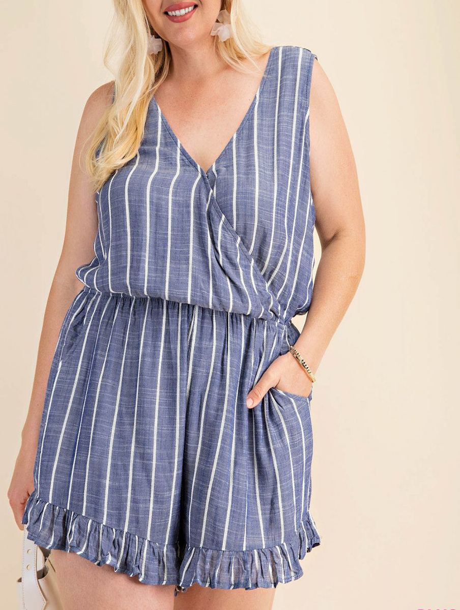 Curvy I'm With You Sleeveless Romper