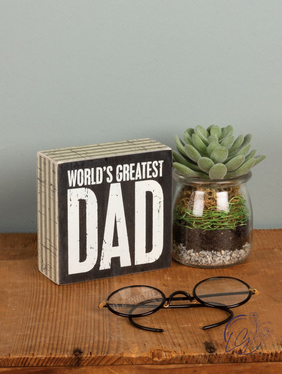 Box Sign - Greatest Dad